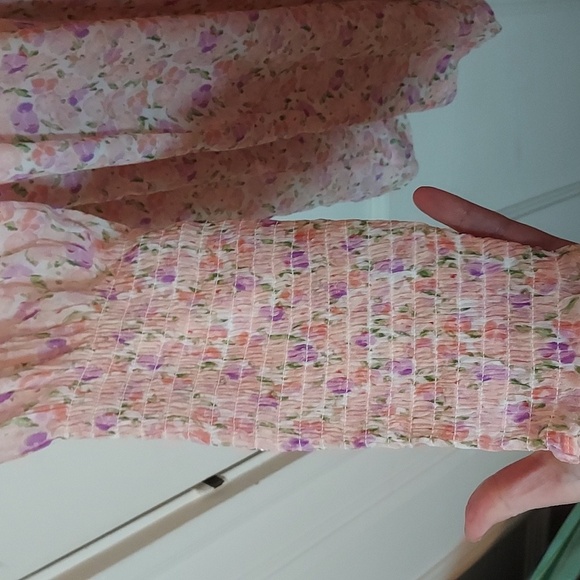 Hill House Grace Mini Nap Dress Pansy Pink Multi Georgette - Picture 8 of 16